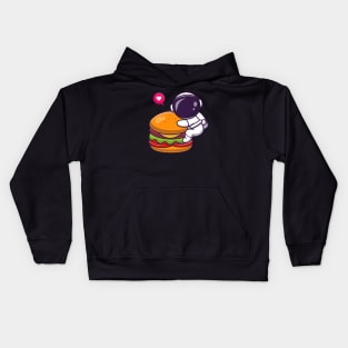 Cute Astronaut Hug Burger Cartoon Kids Hoodie